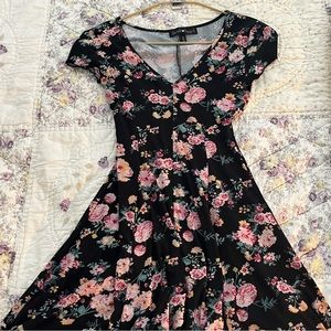 Derek Heart small black floral dress